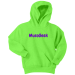 MusoGeek Youth Hoodie Purple Script