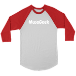 MusoGeek Canvas Unisex 3/4 Raglan White Script