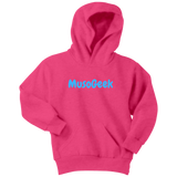 MusoGeek Youth Hoodie Blue Script