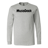 MusoGeek Canvas Long Sleeve Shirt Black Script