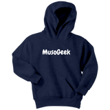 MusoGeek Youth Hoodie White Script