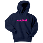 MusoGeek Youth Hoodie Pink Script