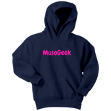 MusoGeek Youth Hoodie Pink Script