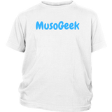 MusoGeek District Youth Shirt Blue Script