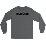 MusoGeek Gildan Long Sleeve Tee Black Script