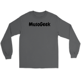 MusoGeek Gildan Long Sleeve Tee Black Script