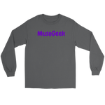 MusoGeek Gildan Long Sleeve Tee Purple Script