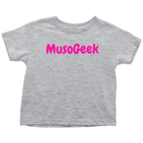 MusoGeek Toddler T - Shirt Pink Script