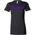 MusoGeek Bella Women's Shirt Purple Script