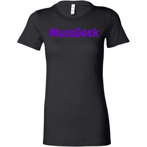 MusoGeek Bella Women's Shirt Purple Script