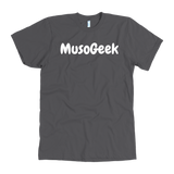 MusoGeek T Shirt White Script