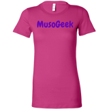 MusoGeek Bella Women's Shirt Purple Script