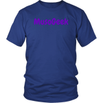 MusoGeek District Unisex Shirt Purple Script