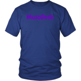 MusoGeek District Unisex Shirt Purple Script