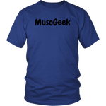 MusoGeek District Unisex Shirt Black Script