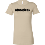 MusoGeek Bella Women's Shirt Black Script