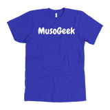 MusoGeek T Shirt White Script