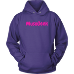 MusoGeek Unisex Hoodie Pink Script