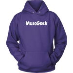 MusoGeek Unisex Hoodie White Script