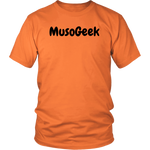 MusoGeek District Unisex Shirt Black Script