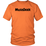 MusoGeek District Unisex Shirt Black Script