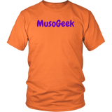 MusoGeek District Unisex Shirt Purple Script