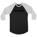 MusoGeek Canvas Unisex 3/4 Raglan Black Script