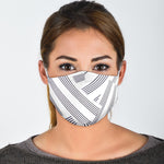 Manuscript Face Mask White Ties