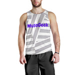 MusoGeek Manuscript Men's Tank Top Purple Script