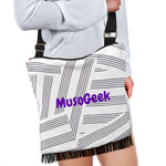 MusoGeek Manuscript Crossbody Boho Handbag Purple Script