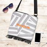 MusoGeek Manuscript Crossbody Boho Handbag Orange Script