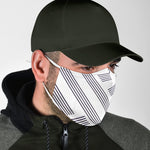 Manuscript Face Mask White Ties