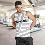 MusoGeek Manuscript Men's Tank Top Black Script