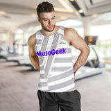 MusoGeek Manuscript Men's Tank Top Purple Script