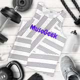 MusoGeek Manuscript Men's Tank Top Purple Script