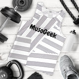 MusoGeek Manuscript Men's Tank Top Black Script