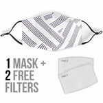 Manuscript Face Mask Black Ties