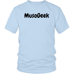 MusoGeek District Unisex Shirt Black Script