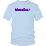 MusoGeek District Unisex Shirt Purple Script