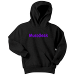 MusoGeek Youth Hoodie Purple Script