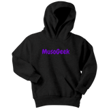 MusoGeek Youth Hoodie Purple Script