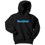 MusoGeek Youth Hoodie Blue Script