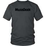 MusoGeek District Unisex Shirt Black Script