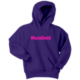 MusoGeek Youth Hoodie Pink Script