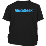 MusoGeek District Youth Shirt Blue Script