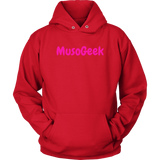 MusoGeek Unisex Hoodie Pink Script