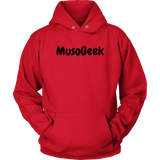 MusoGeek Unisex Hoodie Black Script