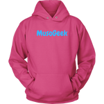 MusoGeek Unisex Hoodie Blue Script