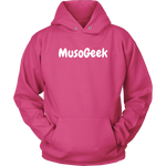 MusoGeek Unisex Hoodie White Script