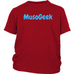 MusoGeek District Youth Shirt Blue Script